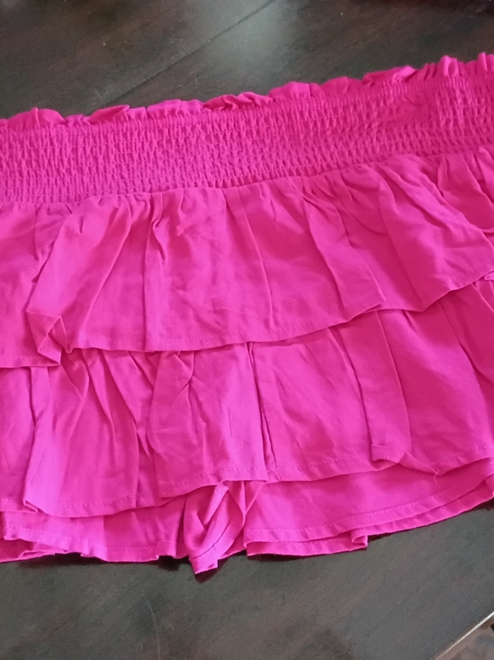 No Boundaries Dresses & Skirts - No Boundaries Bright Pink Smocked Ruffle Skirt
